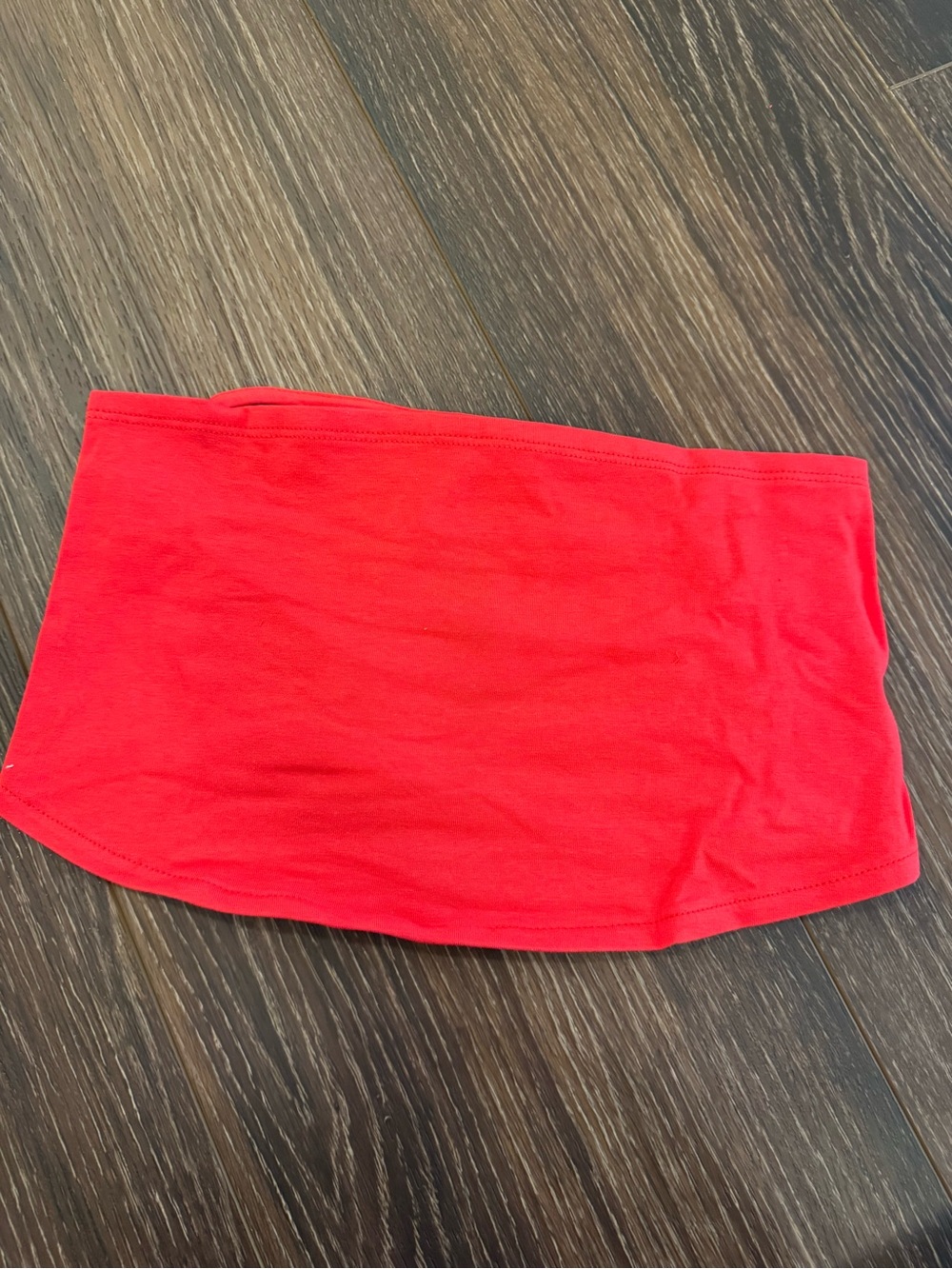 Double Zero Bright Red Strapless Tube Top